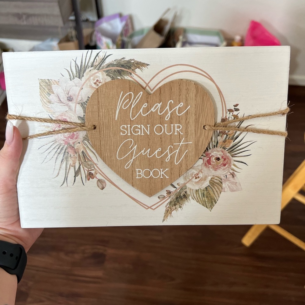 Rustic guest book sign